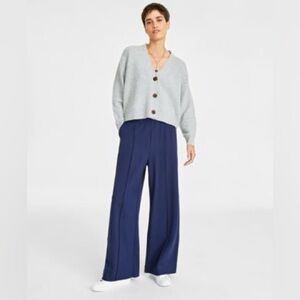 463 NWT On 34th Plus Size Ponte Pull-On Wide-Leg Pants - Size: XXL